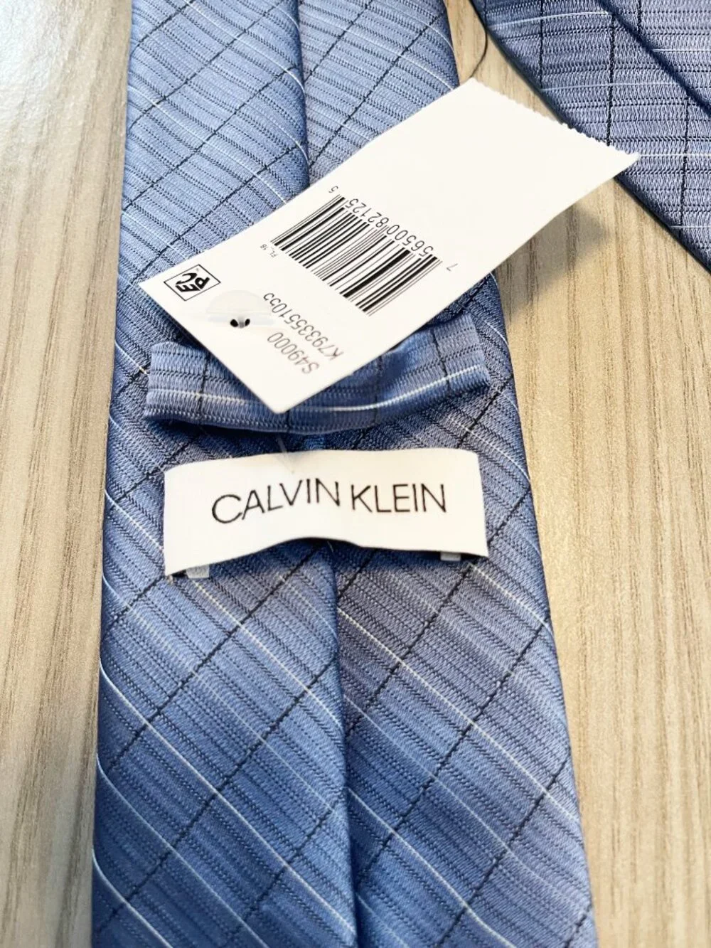 Calvin Klein Men’s Blue Plaid Grid Necktie NWT Classic Dress Business Tie